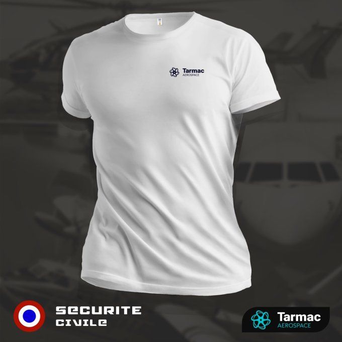 Avion CANADAIR CL-415 | 60 ans de Sécurité Civile, T-shirt blanc | Bi-Color