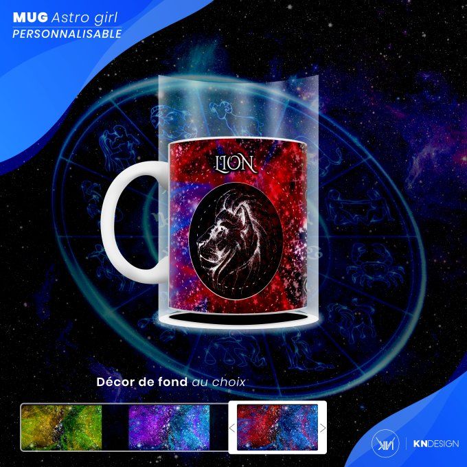 Mug Astro Girl | Lion : Personnalisez votre Signe Astrologique !