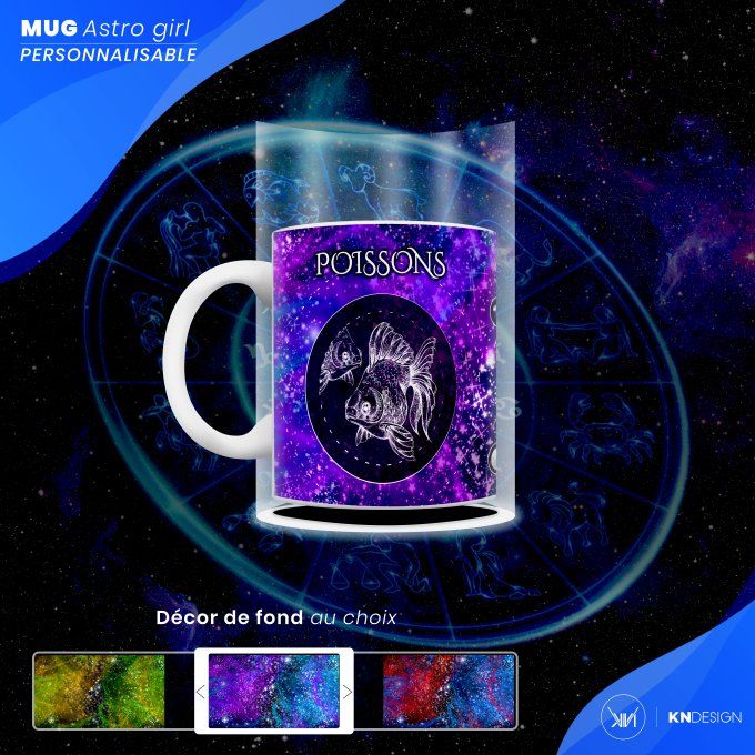 Mug Astro Girl | Poisson : Personnalisez votre Signe Astrologique !