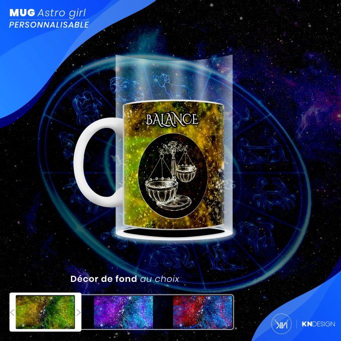 Mug Astro Girl | Balance : Personnalisez votre Signe Astrologique !