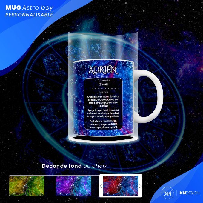 Mug Astro Boy | Lion : Personnalisez votre Signe Astrologique !