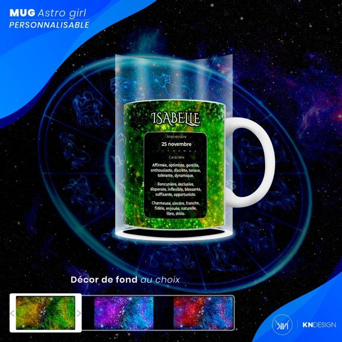 Mug Astro Girl | Sagittaire : Personnalisez votre Signe Astrologique !