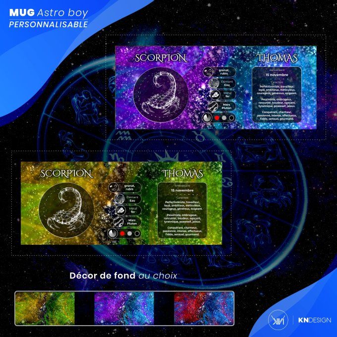 Mug Astro Boy | Scorpion : Personnalisez votre Signe Astrologique !