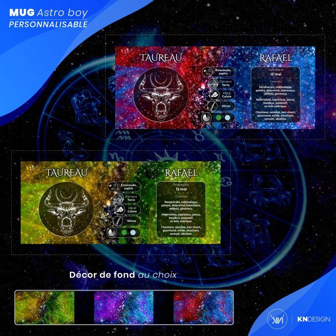 Mug Astro Boy | Taureau : Personnalisez votre Signe Astrologique !