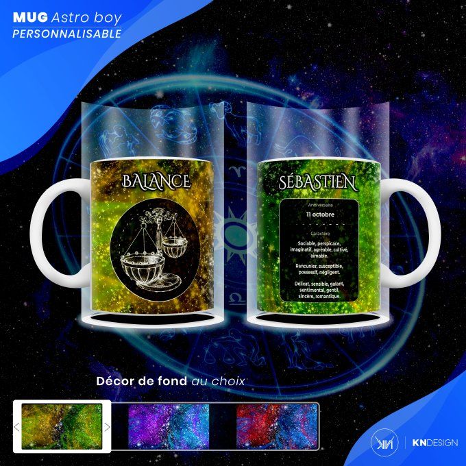 Mug Astro Boy | Balance : Personnalisez votre Signe Astrologique !