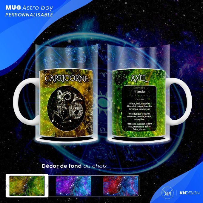 Mug Astro Boy | Capricorne : Personnalisez votre Signe Astrologique !