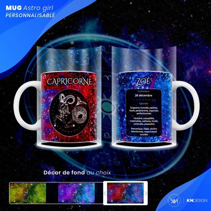 Mug Astro Girl | Capricorne : Personnalisez votre Signe Astrologique !