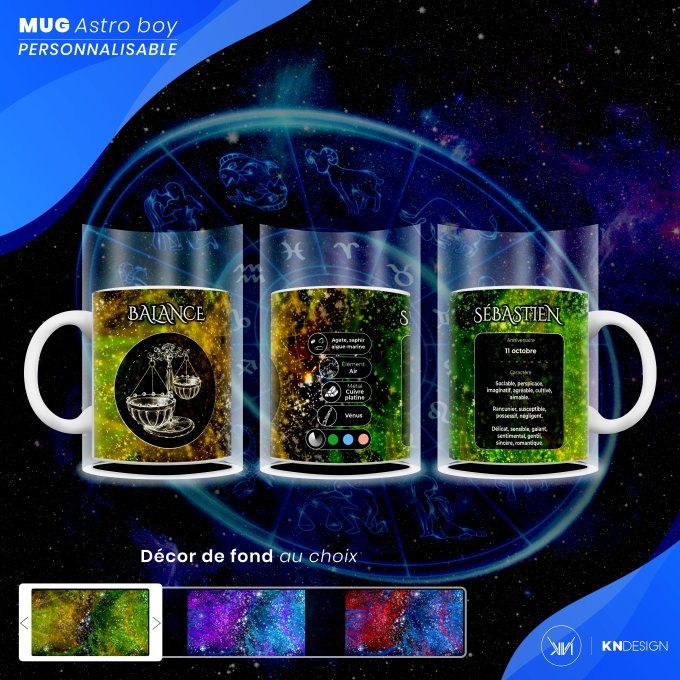 Mug Astro Boy | Balance : Personnalisez votre Signe Astrologique !