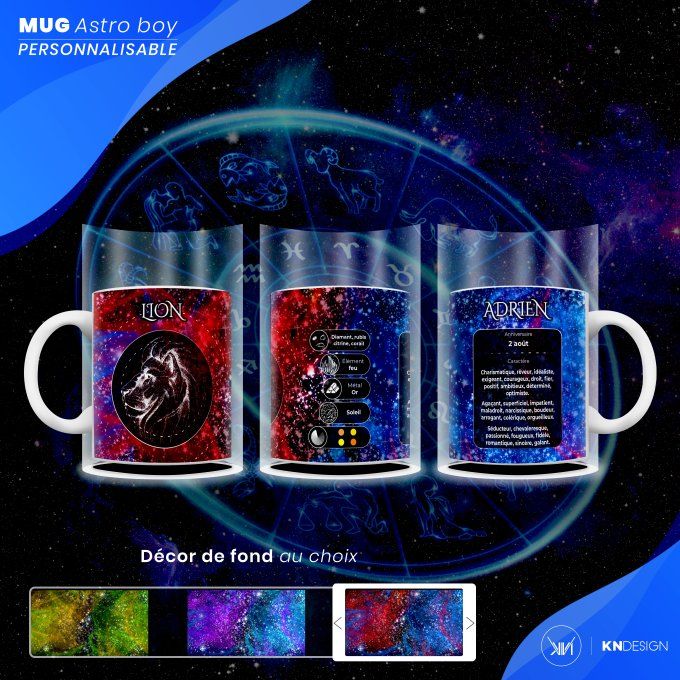 Mug Astro Boy | Lion : Personnalisez votre Signe Astrologique !