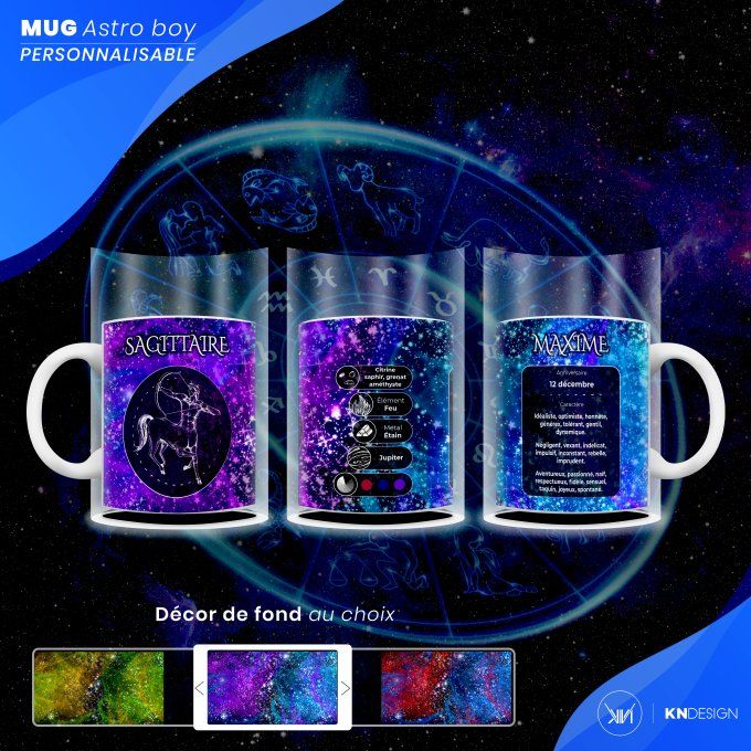 Mug Astro Boy | Sagittaire : Personnalisez votre Signe Astrologique !