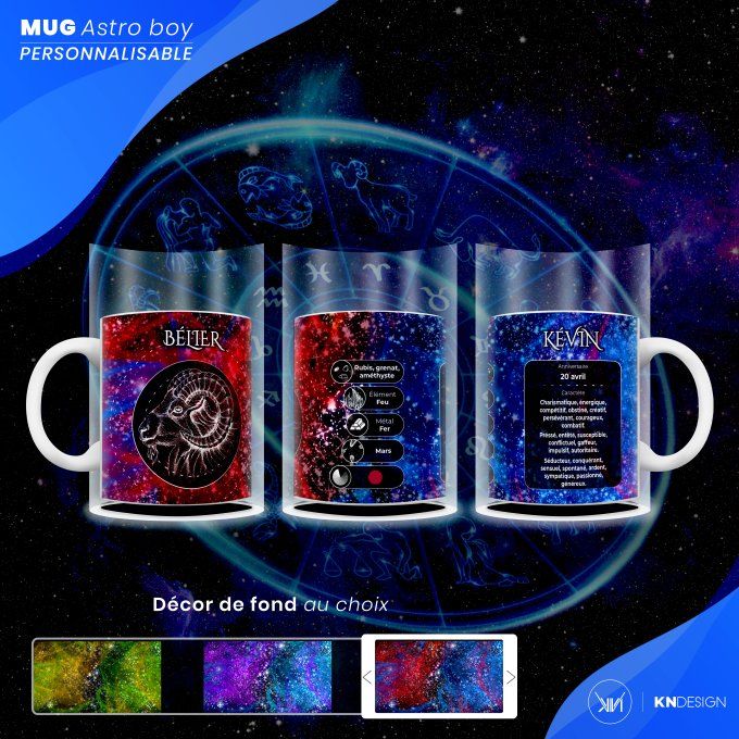 Mug Astro Boy | Bélier : Personnalisez votre Signe Astrologique !