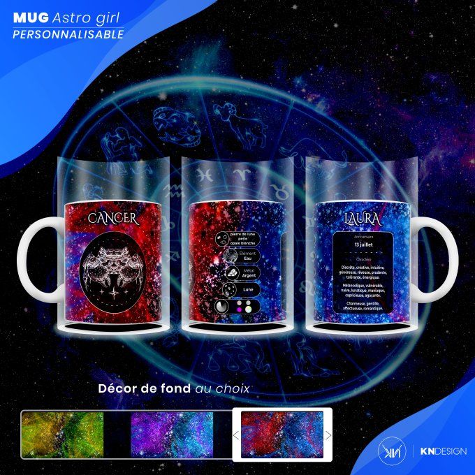 Mug Astro Girl | Cancer : Personnalisez votre Signe Astrologique !