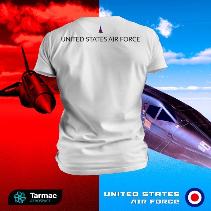  T-shirt Avion SR-71 Merle bi-color : Un Hommage à l'US Air Force !
