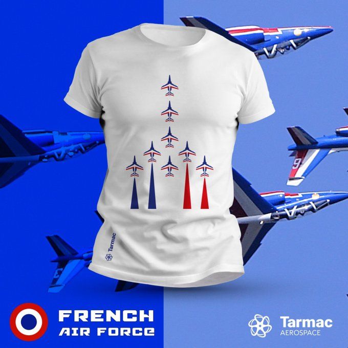  T-shirt Escadrille de Voltige Française Bi-color | French Air Force 