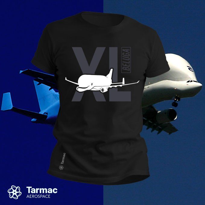 T-shirt Avion de transport Beluga XL pour les passionnés d'aviation 
