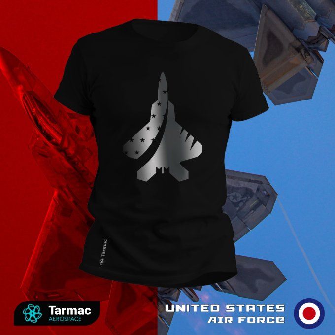 T-shirt F-22 Raptor Monochrome | noir